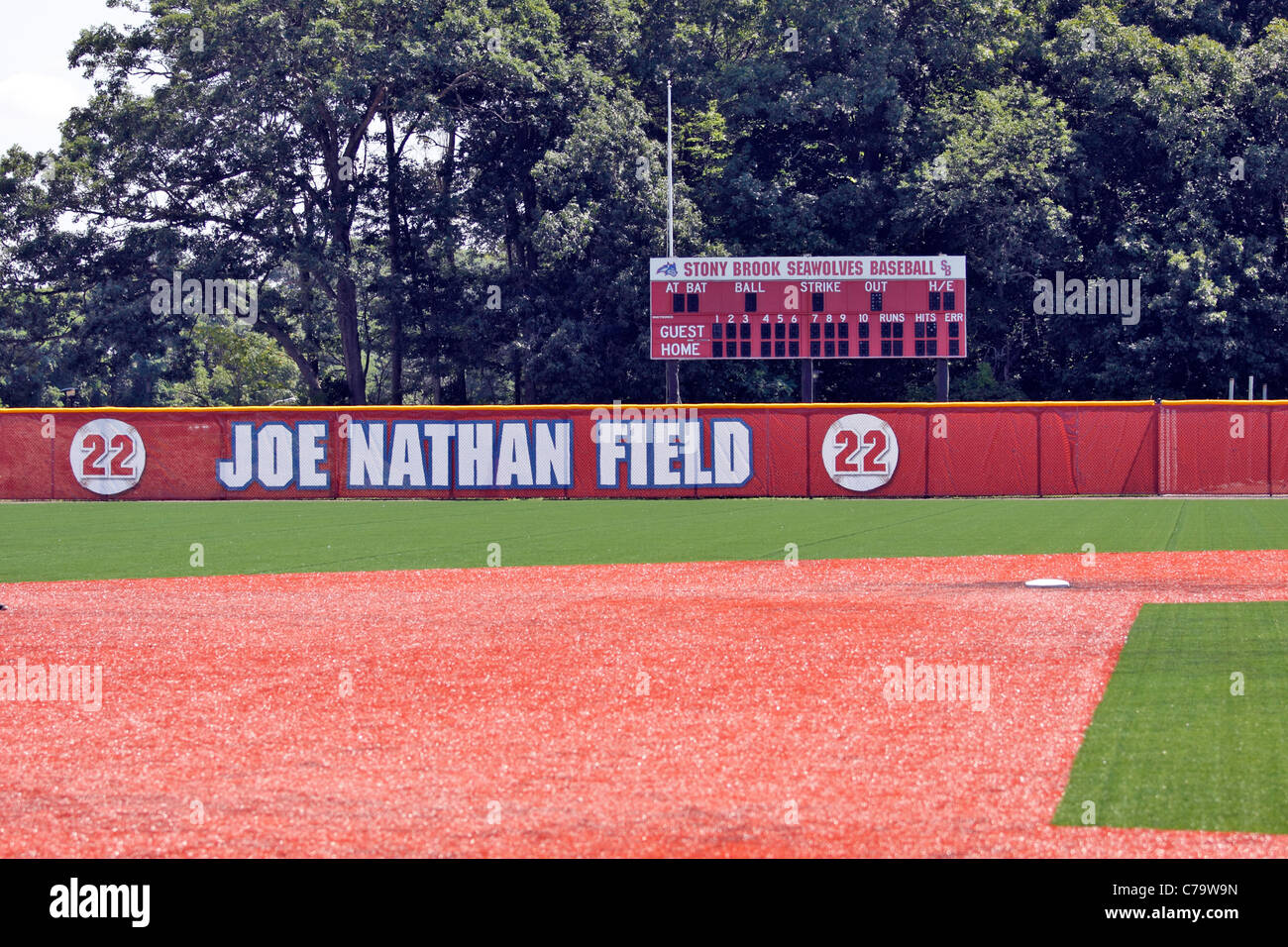 Baseball stadium Stony Brook University Long Island NY Stock Photo
