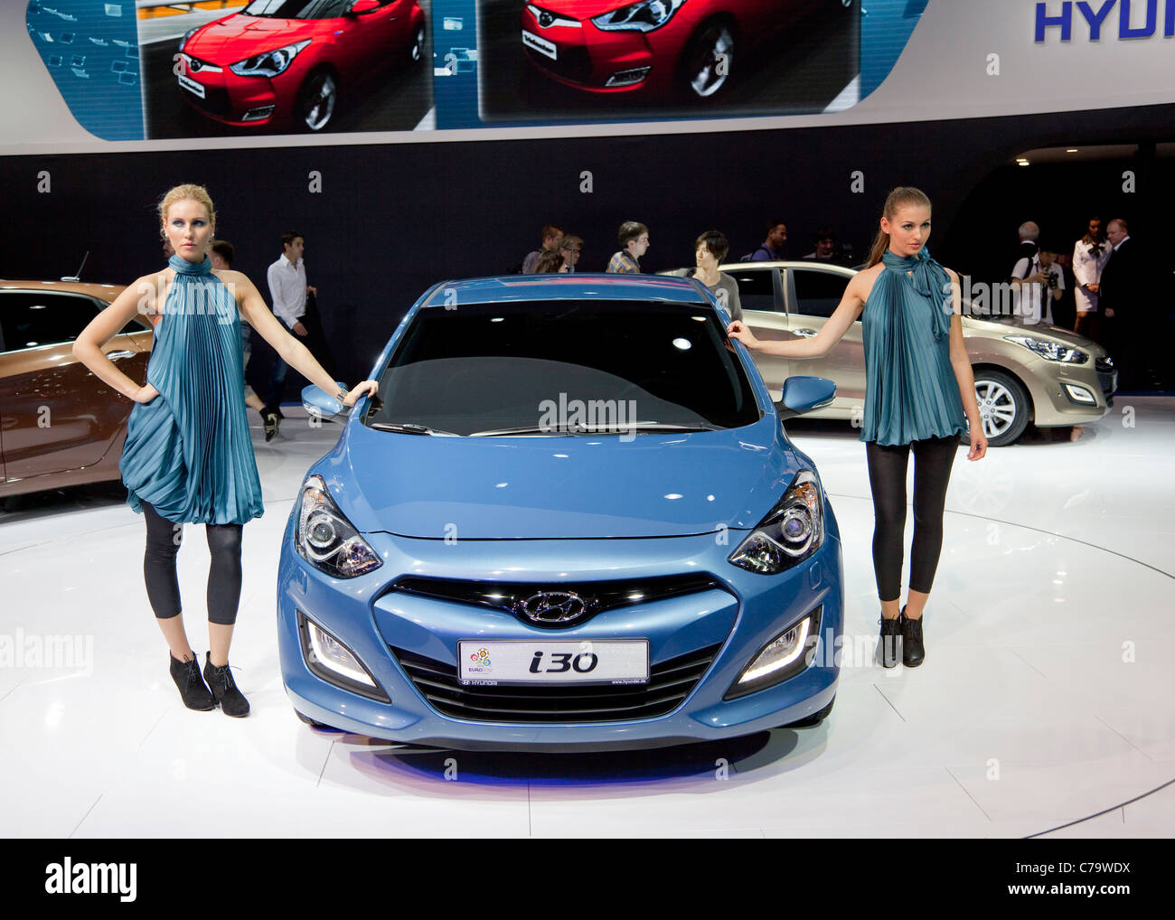 New Hyundai i30 on the IAA 2011 International Motor Show in Frankfurt am Main, Germany Stock Photo