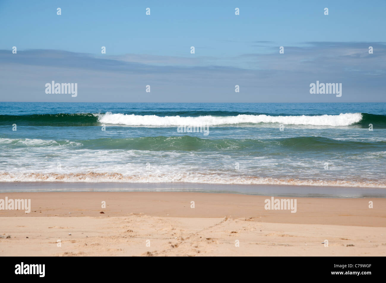 watching waves at Bordeira beach, Portugal Stock Photo