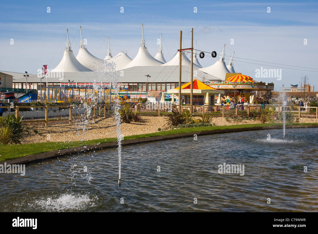 Skyline Pavilion and funfair, Butlins, Bognor Regis, Arun, West Sussex