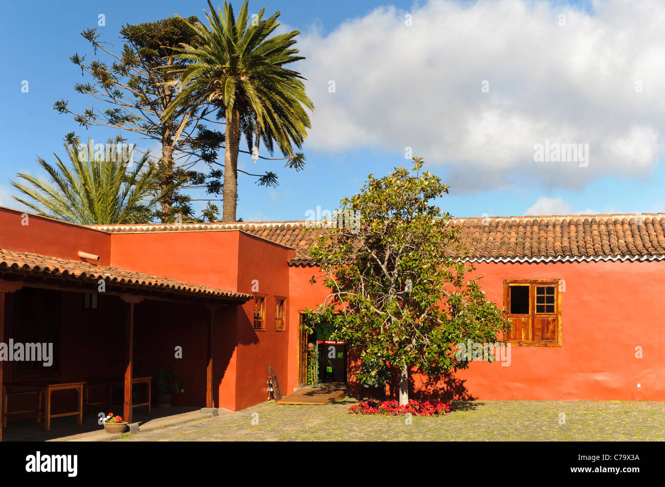 Casa del Vino La Baranda, Wine Museum, former farmhouse in a traditional Canarian architecture, El Sauzal, Tenerife, Spain Stock Photo