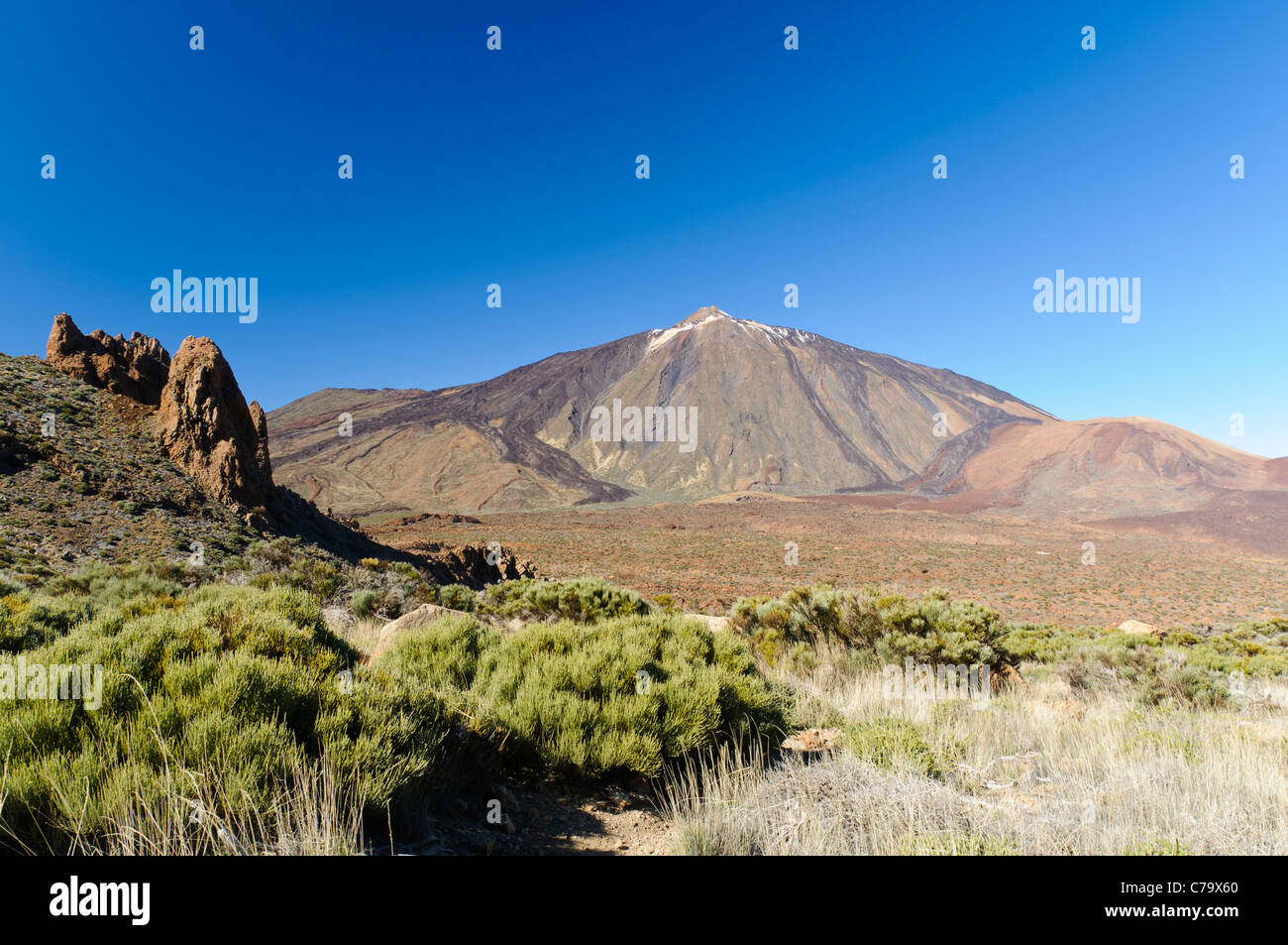 Teide volcano, Teide National Park, Unesco World Heritage Site, Tenerife, Canary Islands, Spain, Europe Stock Photo