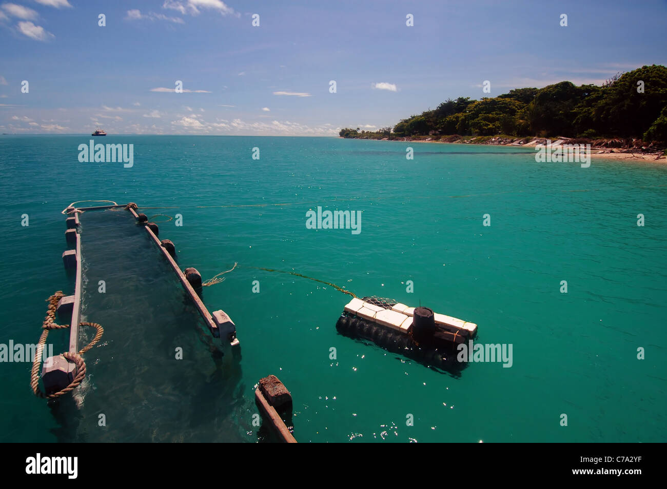 Jetty Underwater During King Tide At Poruma Island Aka Coconut Stock Photo 38945187 Alamy