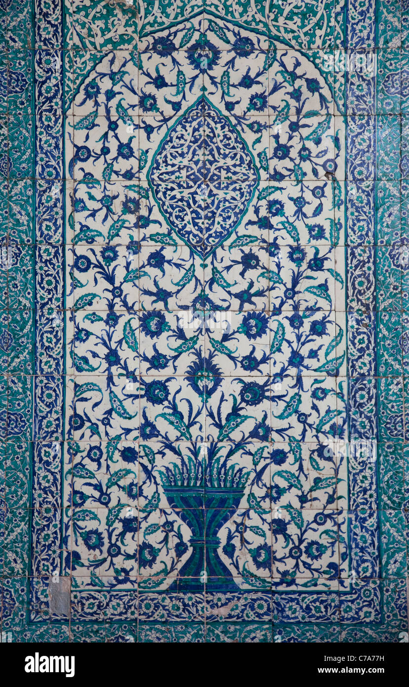 Tile Mosaic; Istanbul, Turkey Stock Photo