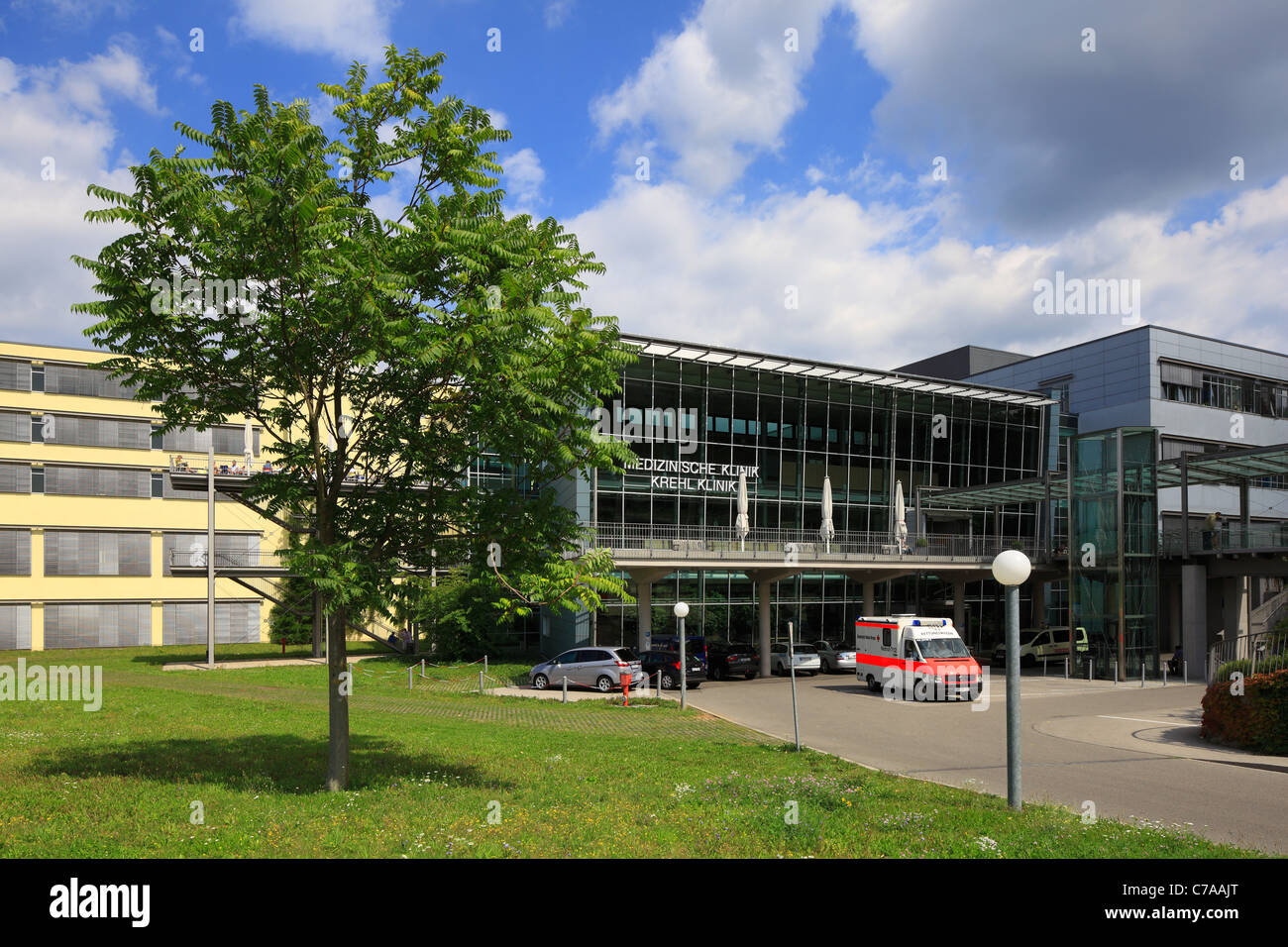 Universitaetsklinikum der Ruprecht-Karls-Universitaet in Heidelberg, Baden-Wuerttemberg, Haupteingang der Krehl Klinik, Medizinische Klinik Stock Photo