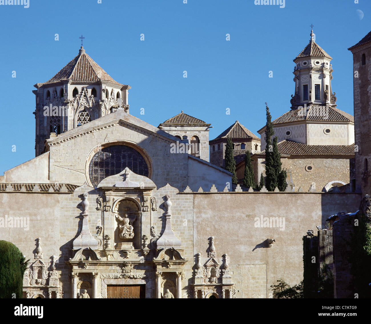 Spain. Catalonia. Royal Abbey of Santa Maria de Poblet. 12th century. Stock Photo
