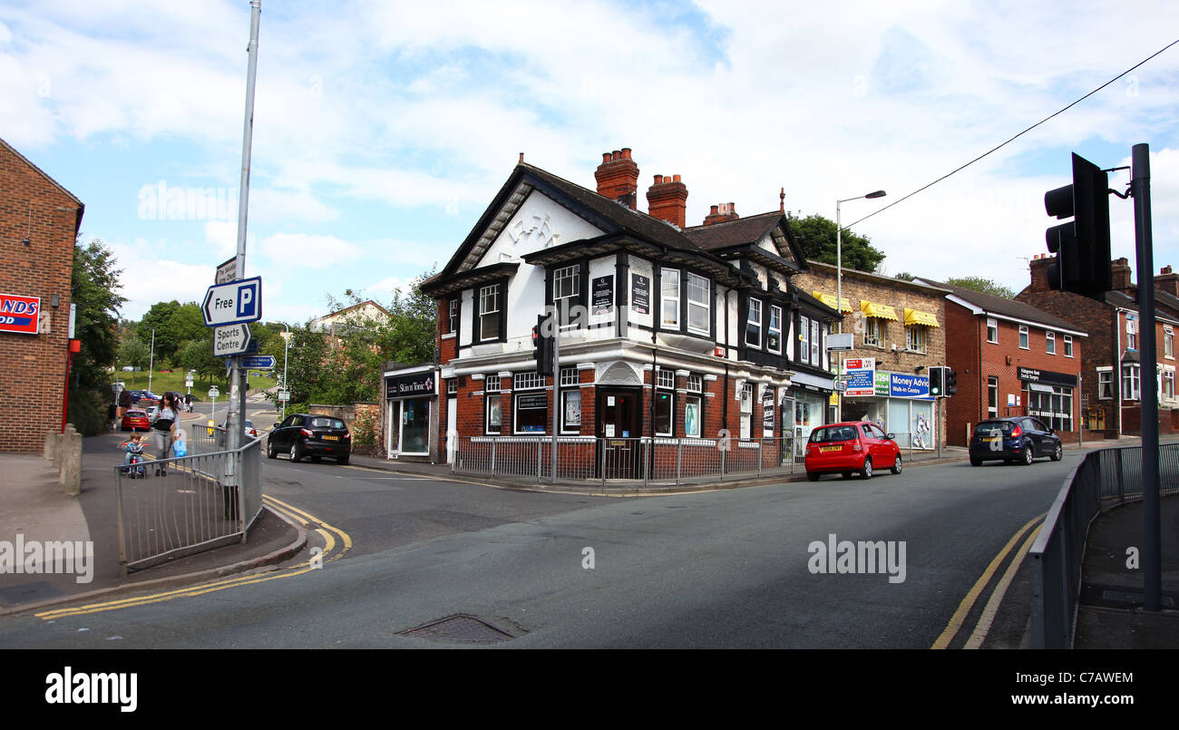 The junction of Heathcote Street and Liverpool Road, Kidsgrove town