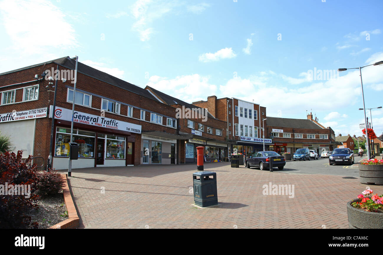 Shops in the Shopping parade at Kidsgrove town centre Stoke on Trent