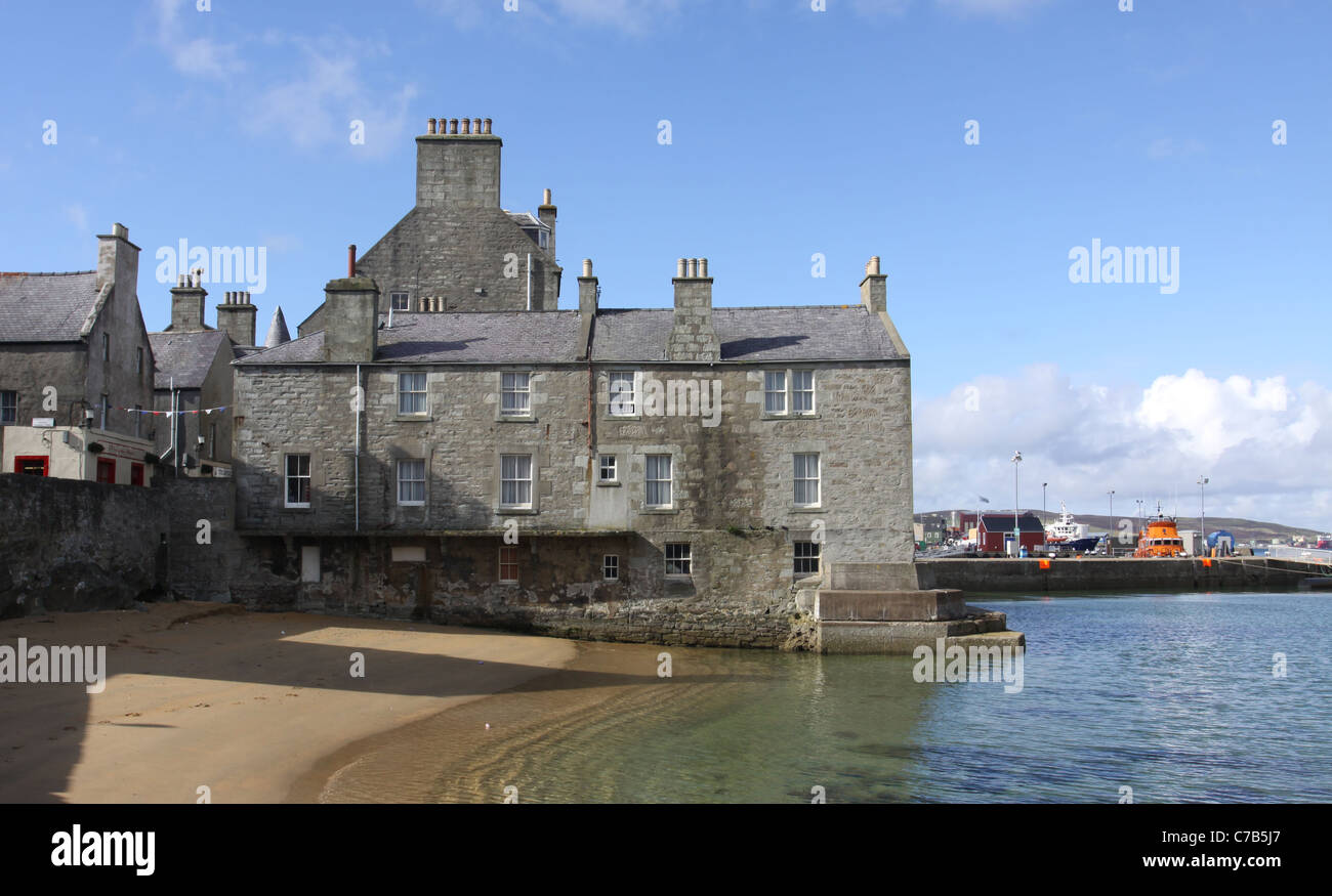 Lerwick waterfront Shetland Islands Scotland September 2011 Stock Photo