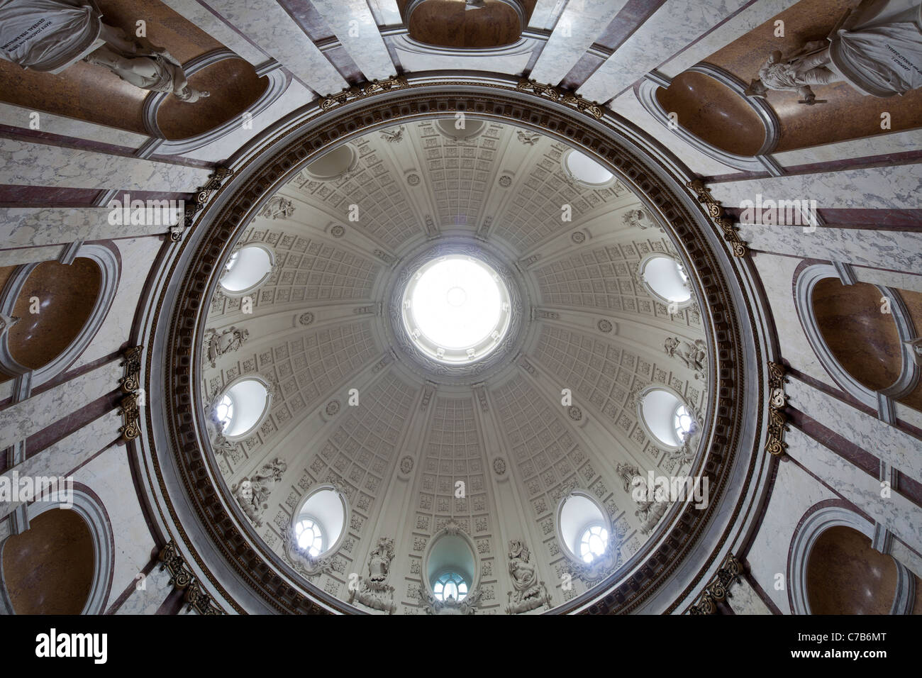 dome over staircase, interior of Bode Museum, Museum Island, Berlin, Germany Stock Photo