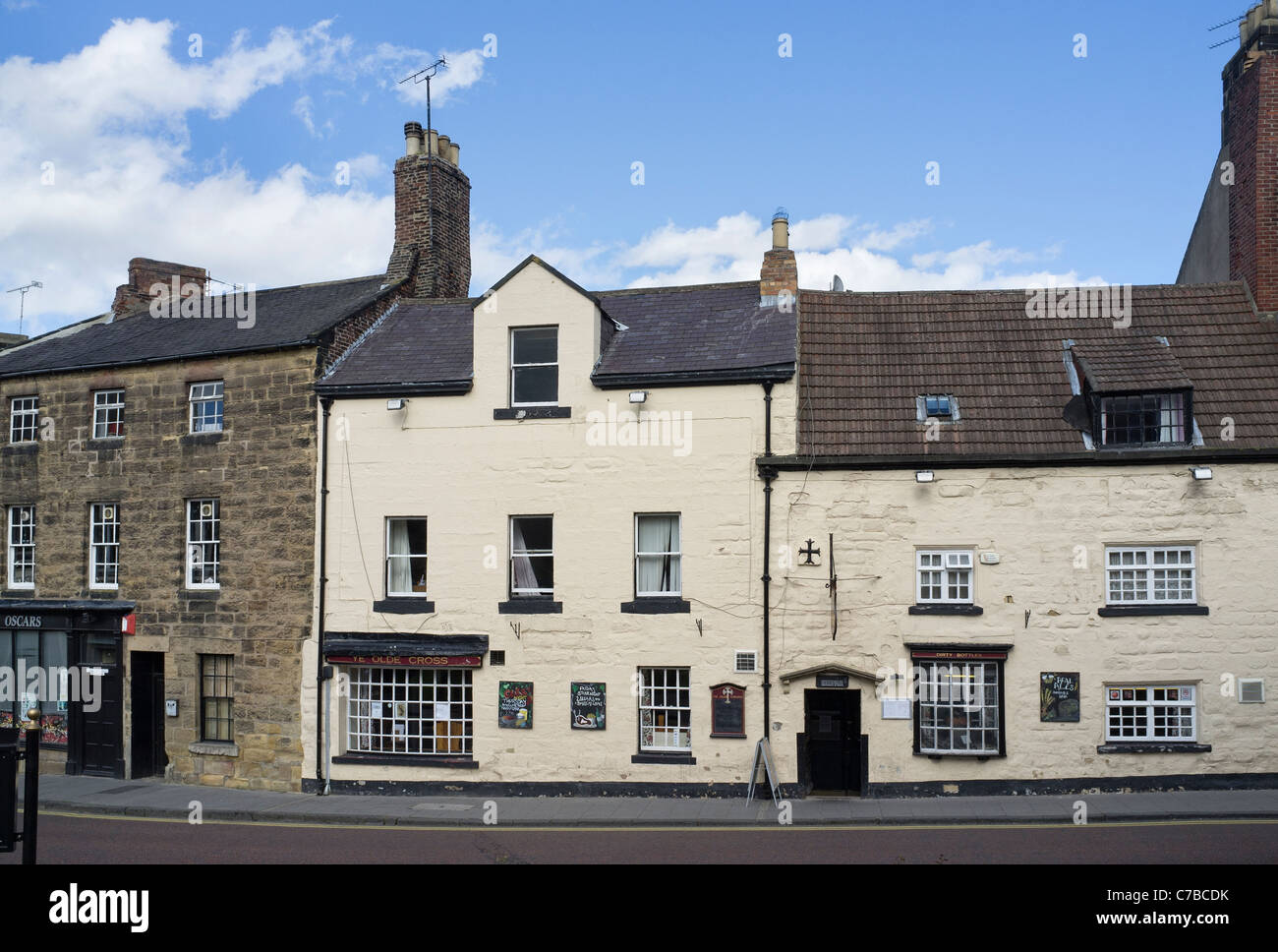 Ye Olde Cross Inn in Alnwick Stock Photo
