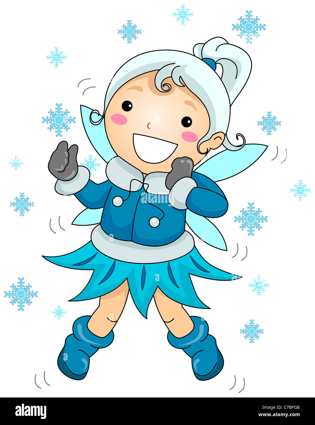Illustration of a Winter Fairy Stock Photo