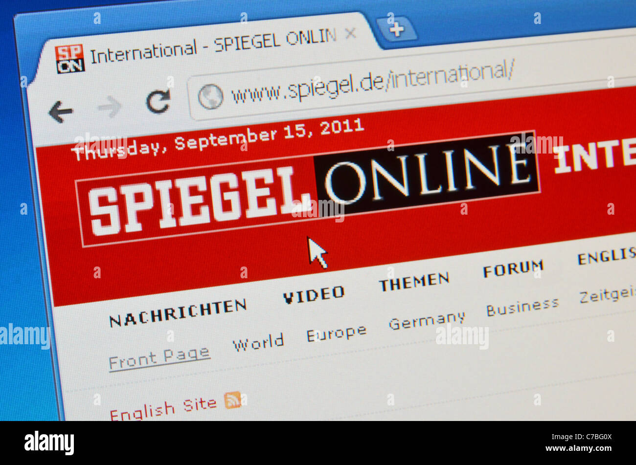 Spiegel.de website screenshot Stock Photo