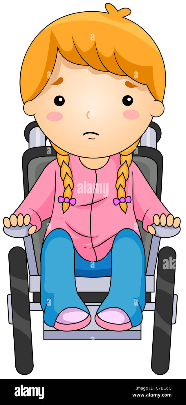 child in wheelchair clipart