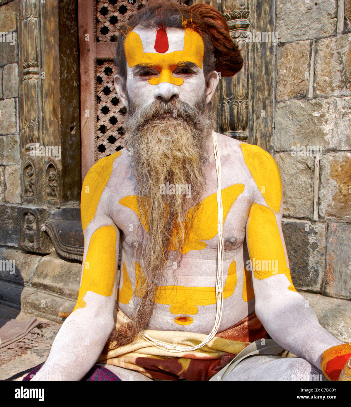 Indian Sadhu Durbar Square Kathmandu Nepal Asia Stock Photo Alamy