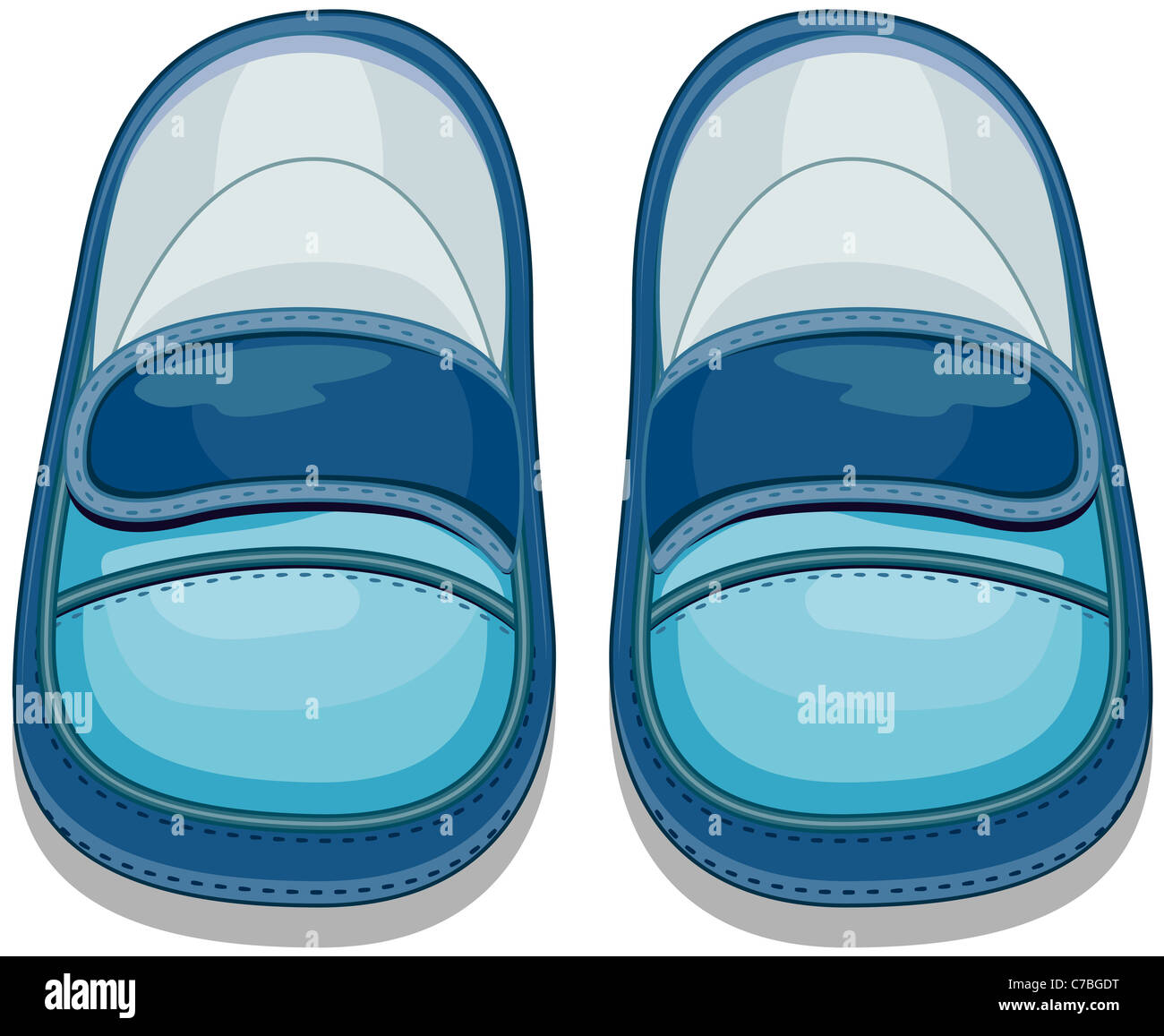 Illustration of a Pair of Baby Shoes for Boys Stock Photo Alamy