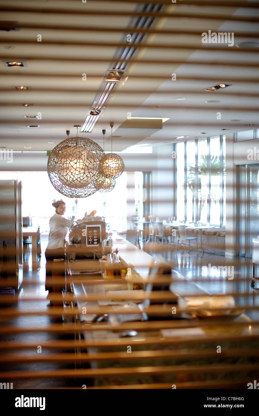 Restaurant Peppers Blue On Blue Resort Nelly Bay Magnetic island Great Barrier Reef Marine Park UNESCO World Heritage Site Queen Stock Photo