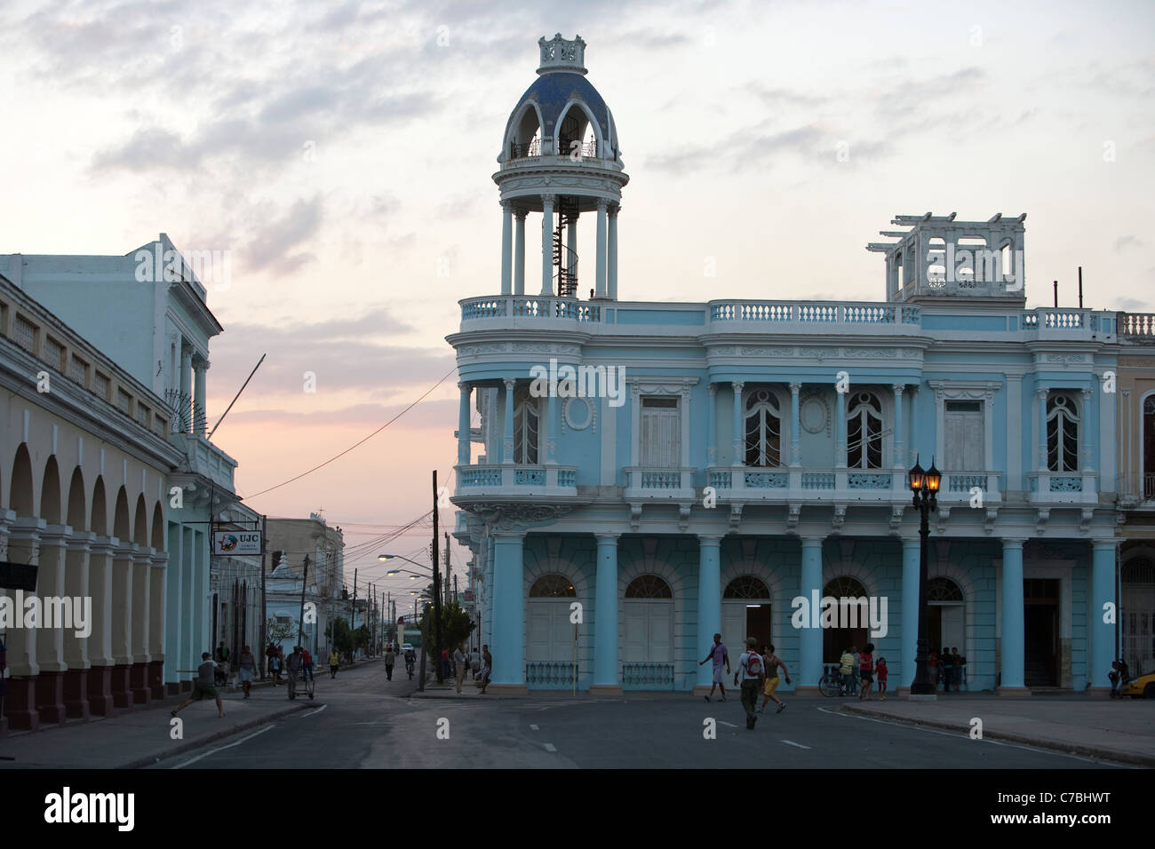 Casa de la Cultura Benjamin Duarte, neoclassical building, Cienfuegos, Cienfuegos, Cuba Stock Photo
