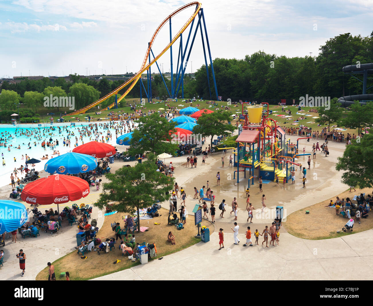 People at a water park at Canada's Wonderland amusement park. Vaughan, Ontario, Canada 2011 People at a water park at Canada's Wonderland amusement park. Vaughan, Ontario, Canada 2011