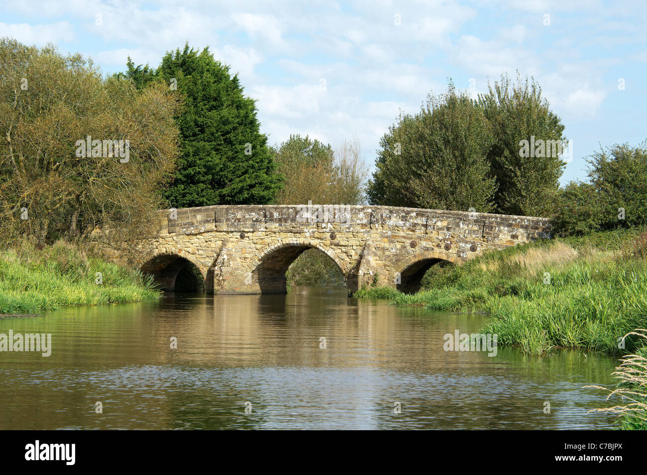 Newenden Bridge and River Rother Stock Photo