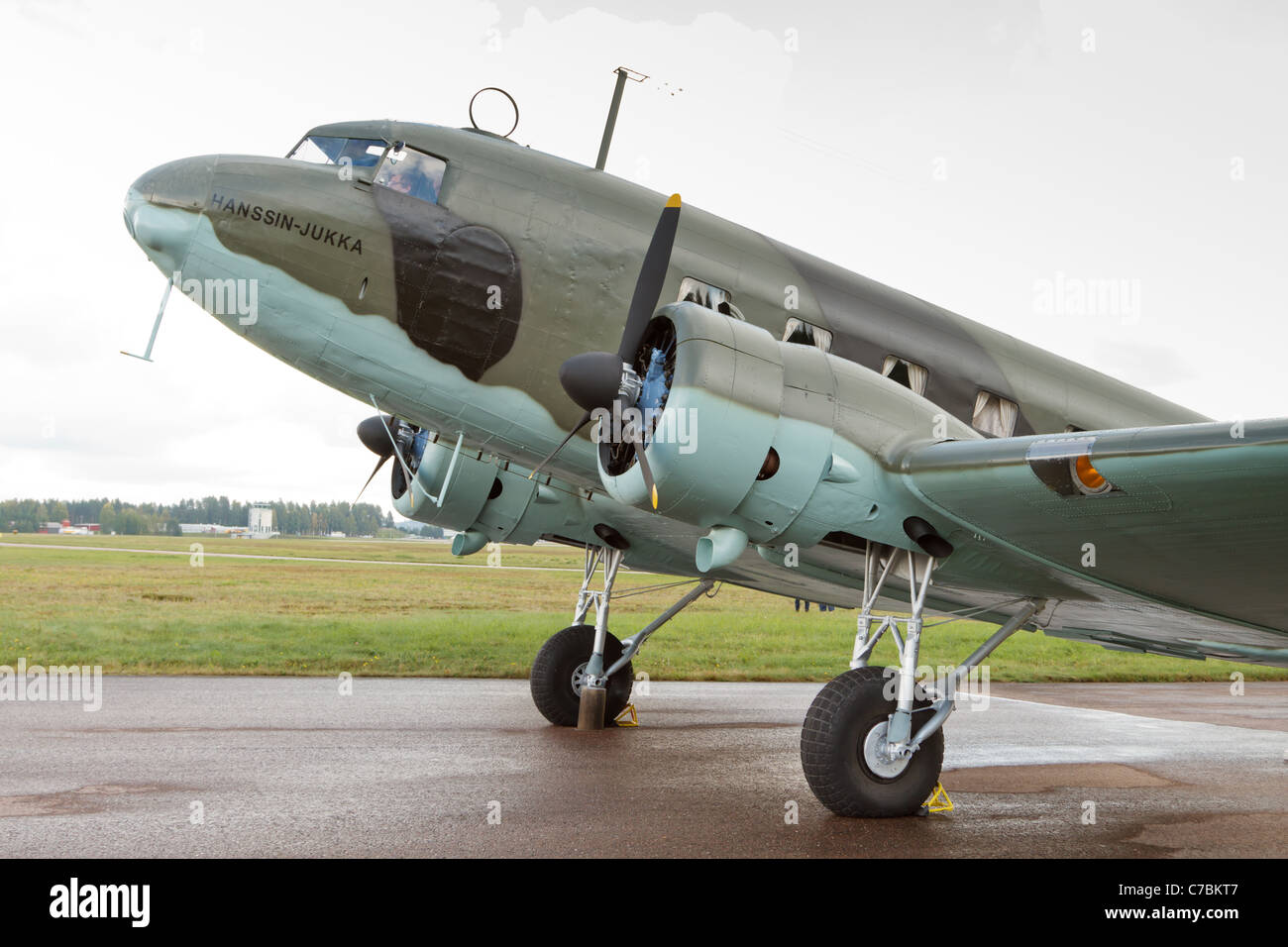 WW2 veteran DC-2 of the Finnish Air Force Stock Photo - Alamy