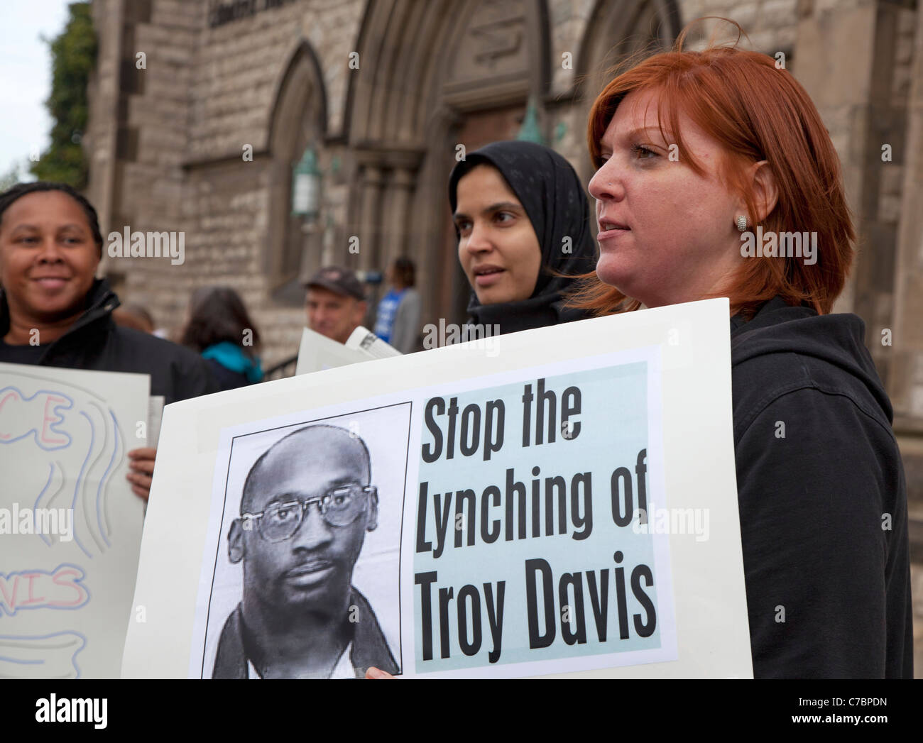 Capital Punishment Opponents Protest Planned Execution of Troy Davis Stock Photo