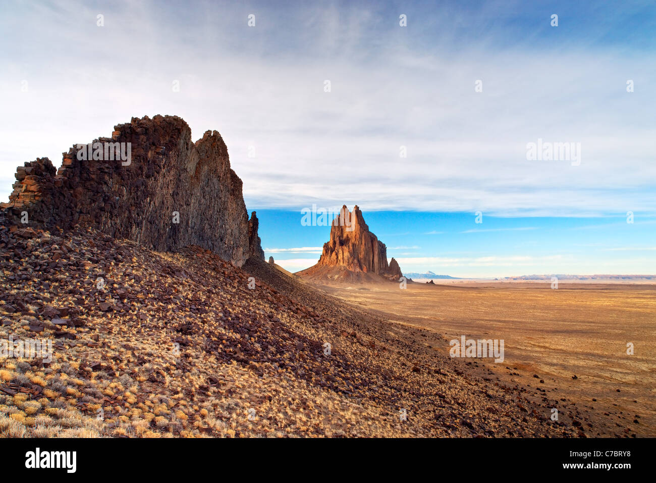 Shiprock Rock, New Mexico, USA Stock Photo Alamy