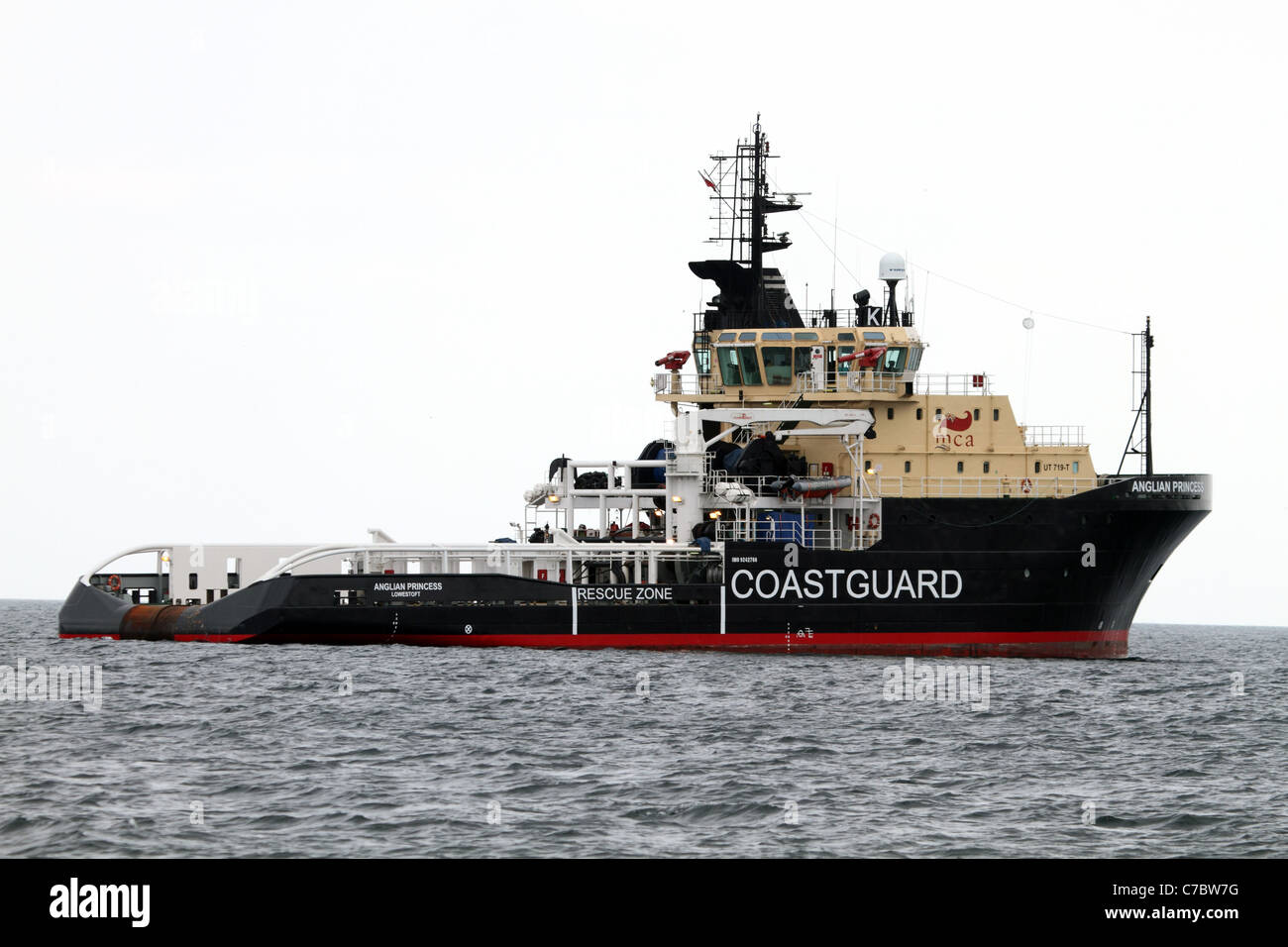 Coastguard Vessel; Cornwall; UK Stock Photo