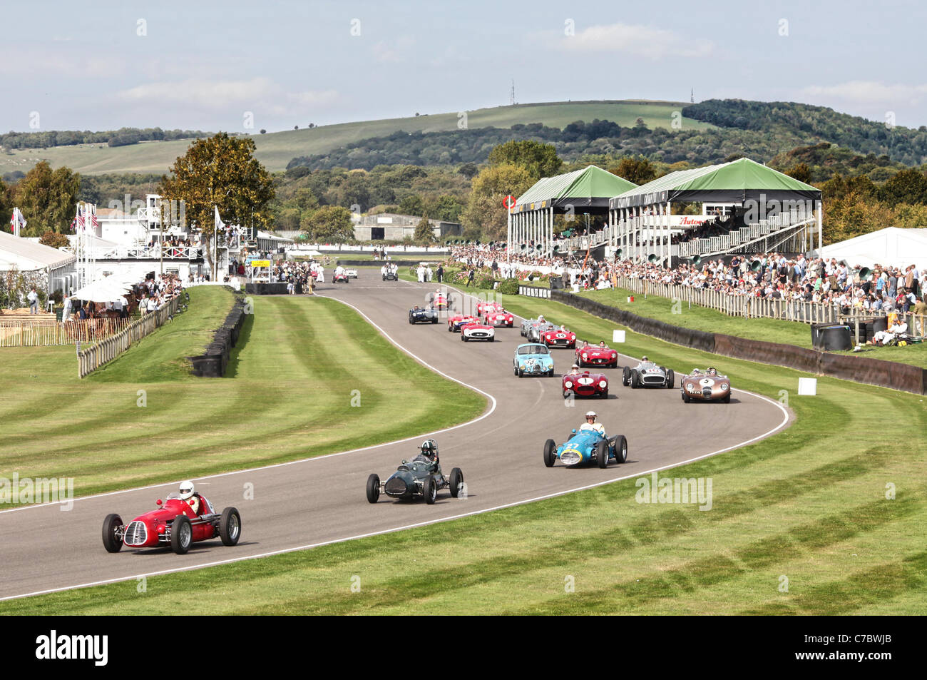 Goodwood Motor Circuit on the first day of the Goodwood Revival Meeting 2011. Stock Photo
