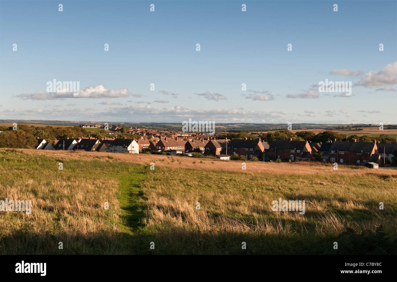 The old pit village of Ushaw Moor, County Durham, UK Stock Photo Alamy