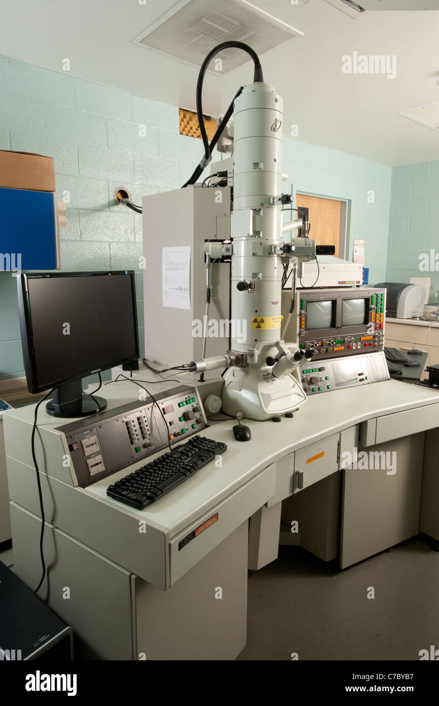 electron microscope in a science lab Stock Photo