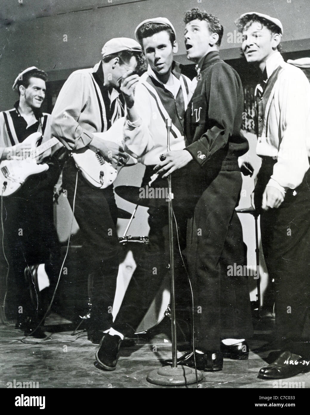 GENE VINCENT AND THE BLUE CAPS - US group about 1957 Stock Photo - Alamy
