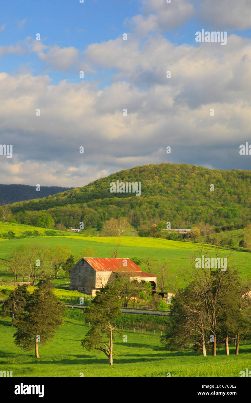 Farm in the Shenandoah Valley of Virginia, USA Stock Photo