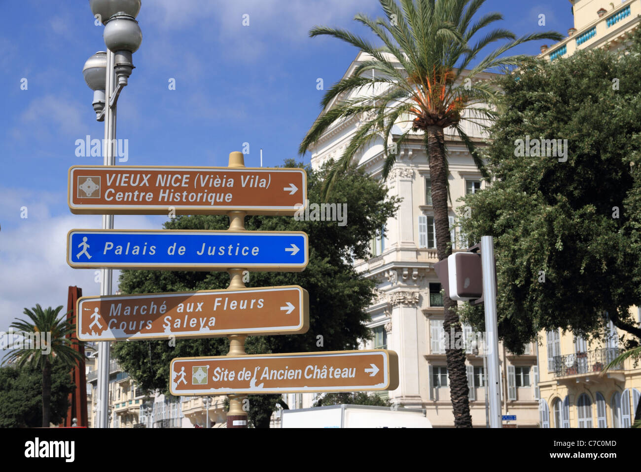 nice, direction sign Stock Photo - Alamy