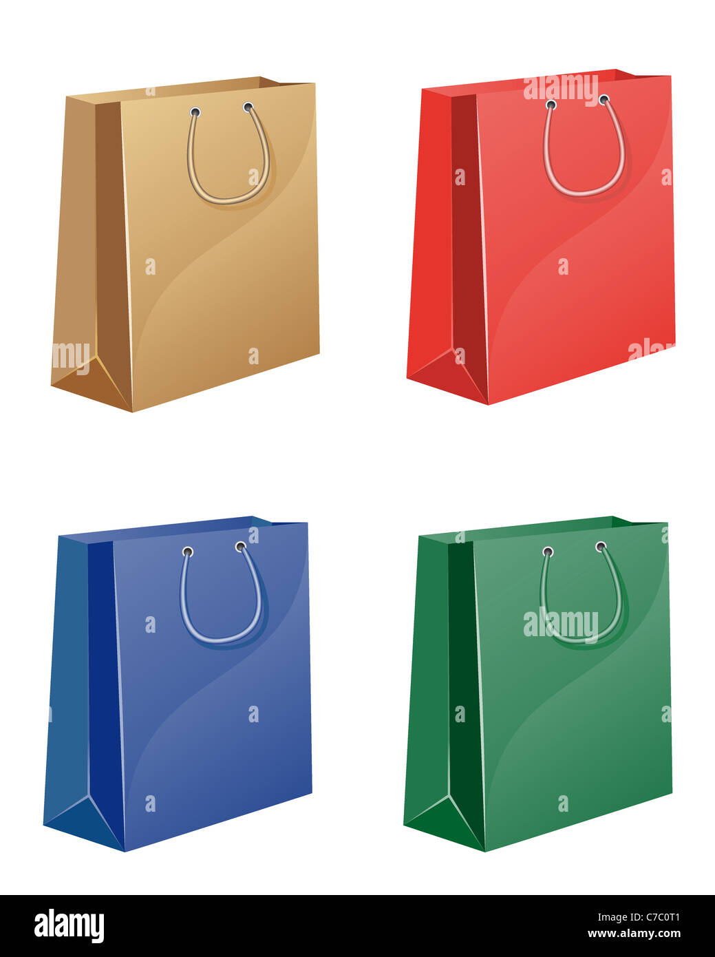 coloured shopping bag illustration Stock Photo Alamy