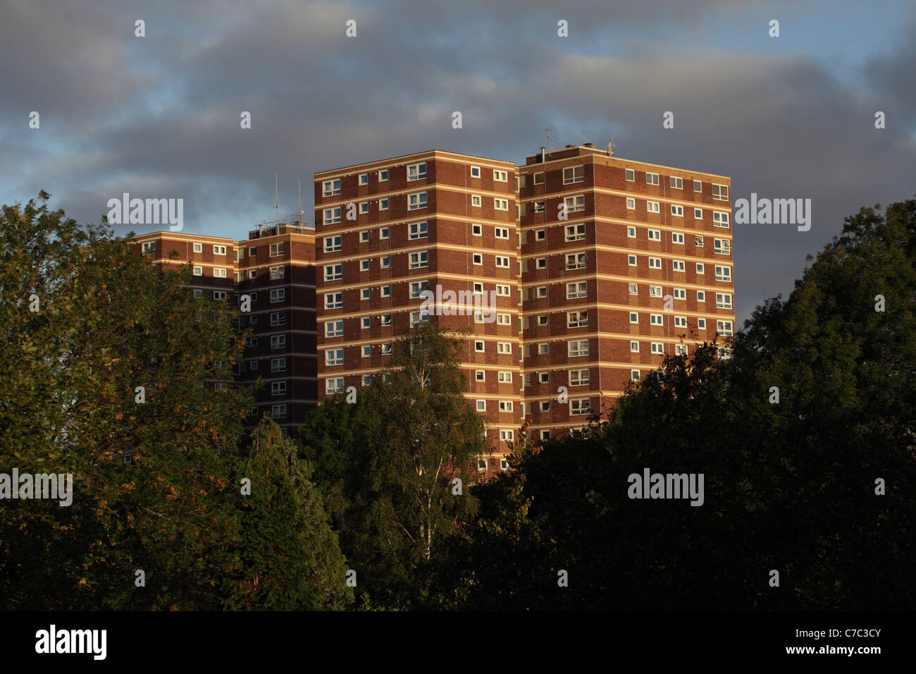Block of flats or apartments, Cradley Heath, west Midlands UK Stock