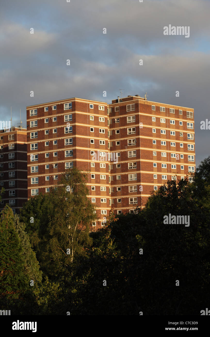 Block of flats or apartments, Cradley Heath, west Midlands UK Stock