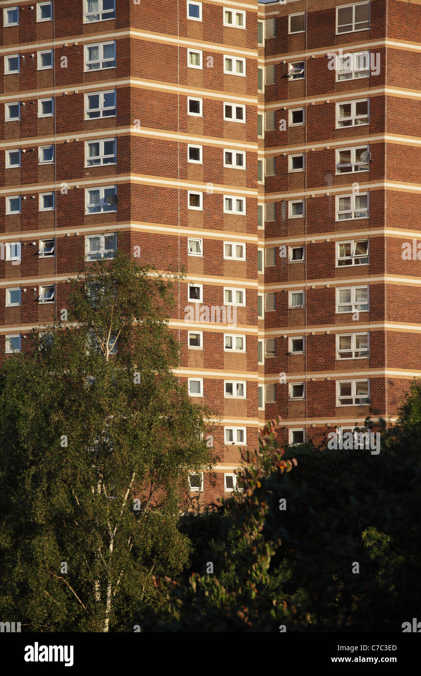 Block of flats or apartments, Cradley Heath, west Midlands UK Stock