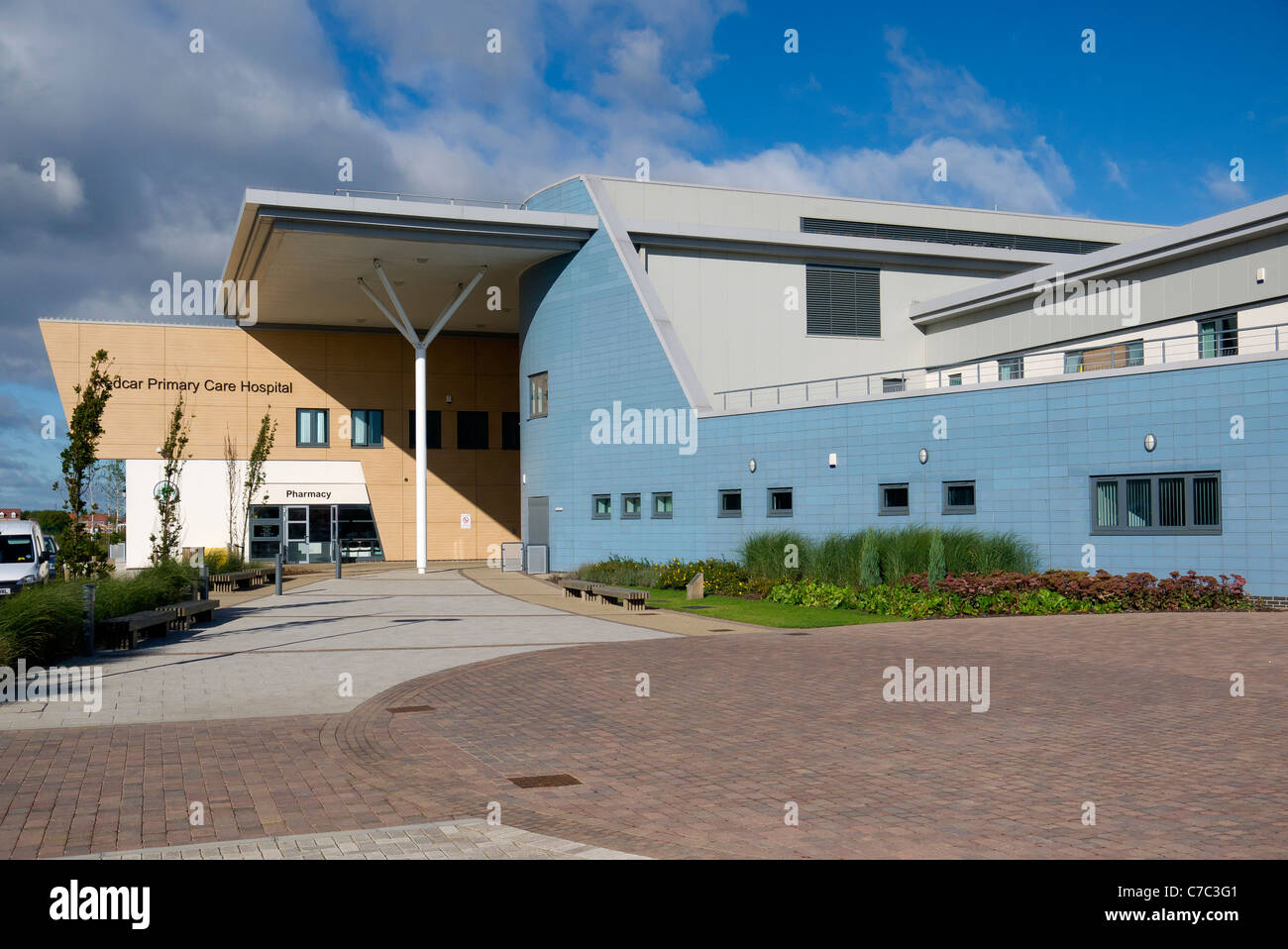 Newly built small primary care hospital Redcar Cleveland Stock Photo