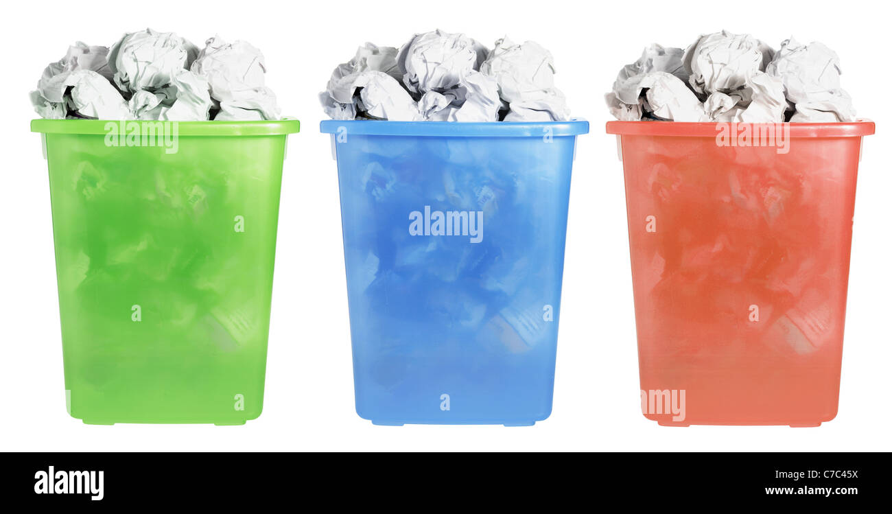Waste Paper Baskets Stock Photo Alamy