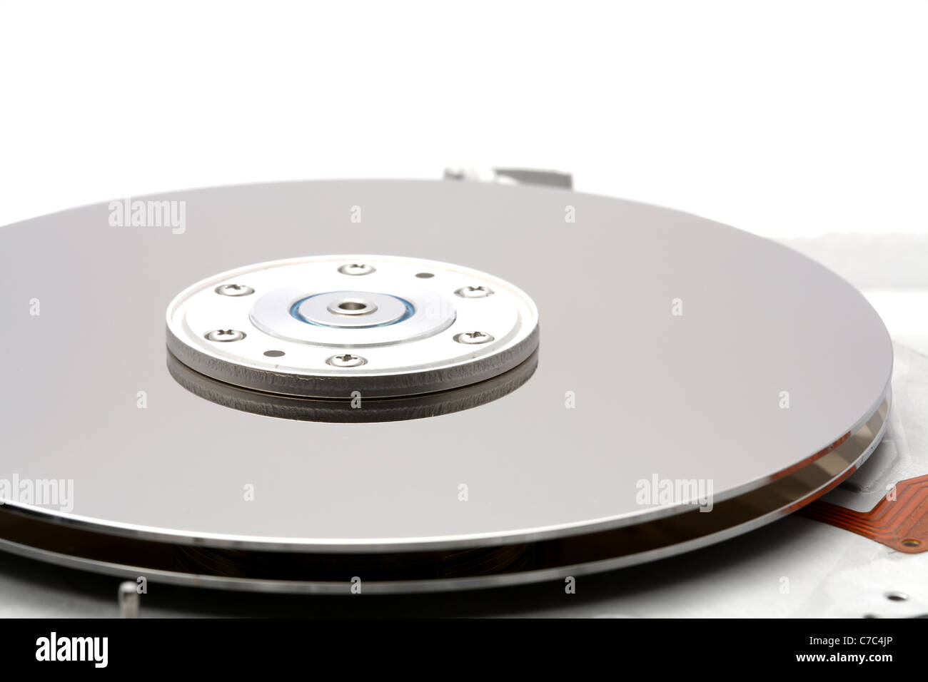 Hard disk drives platters. Stock Photo