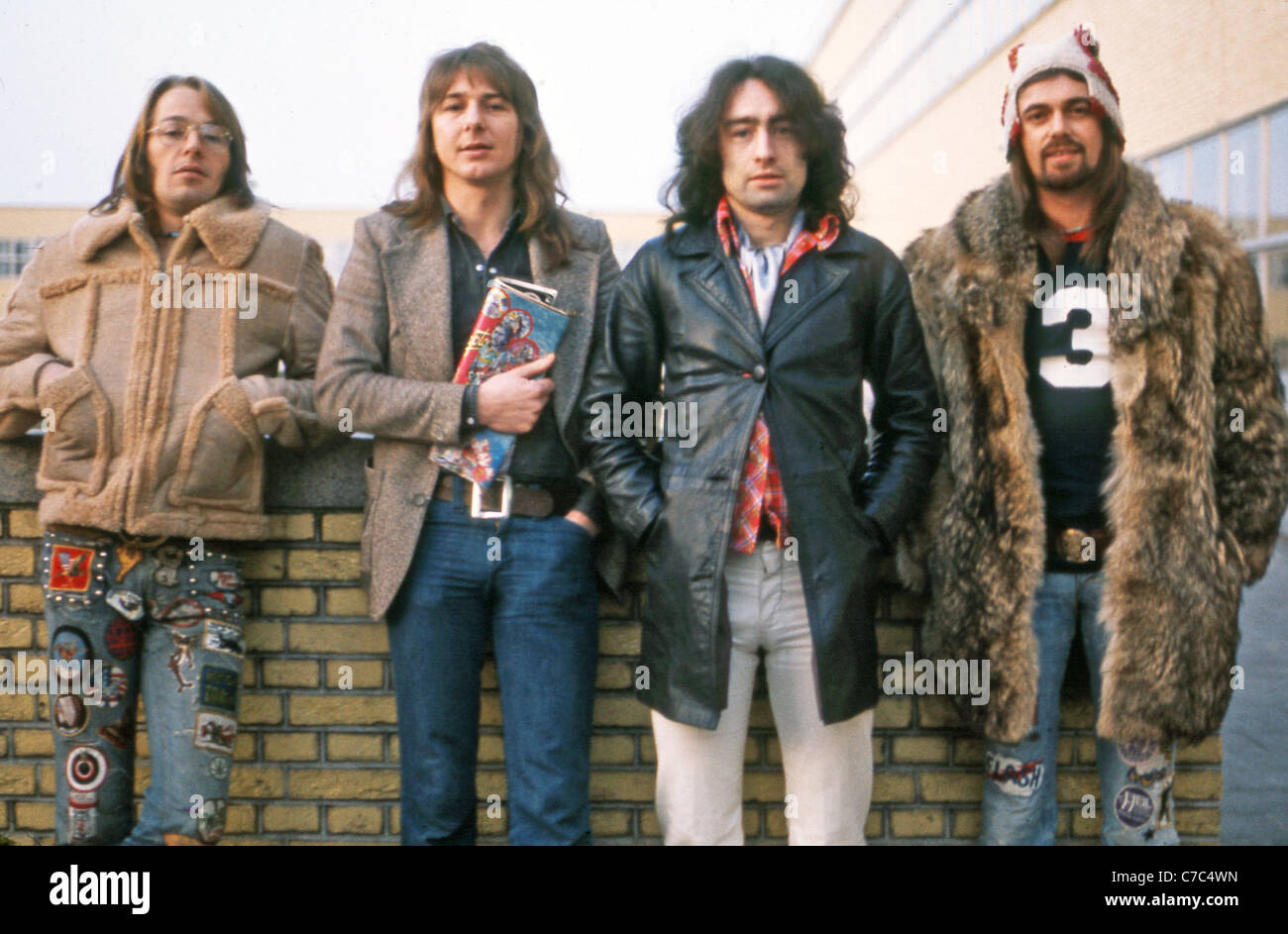 BAD COMPANY UK rock group about 1974. from l Simon Kirke, Mick Ralphs