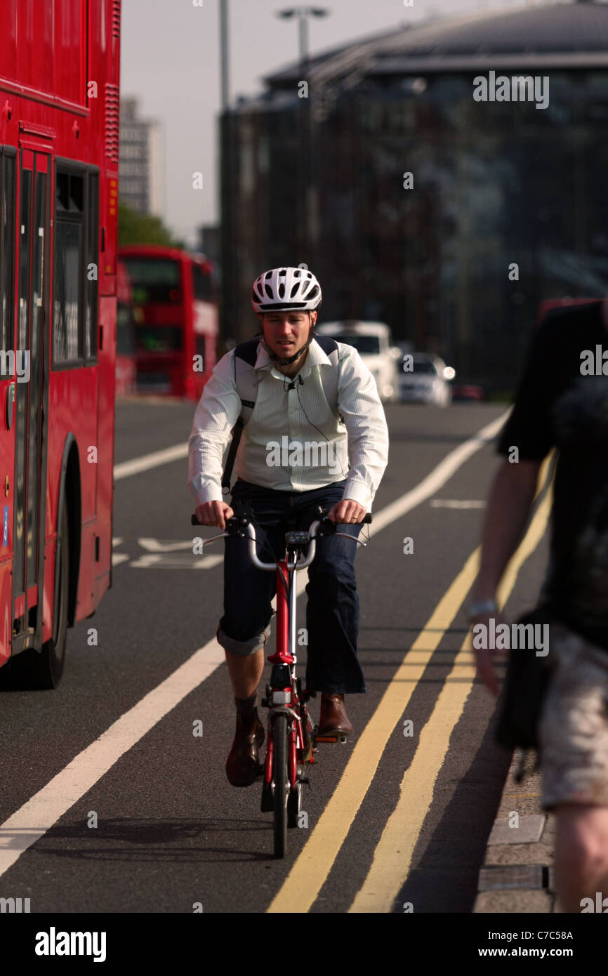 Pedestrian cyclist bus hi-res stock photography and images - Alamy