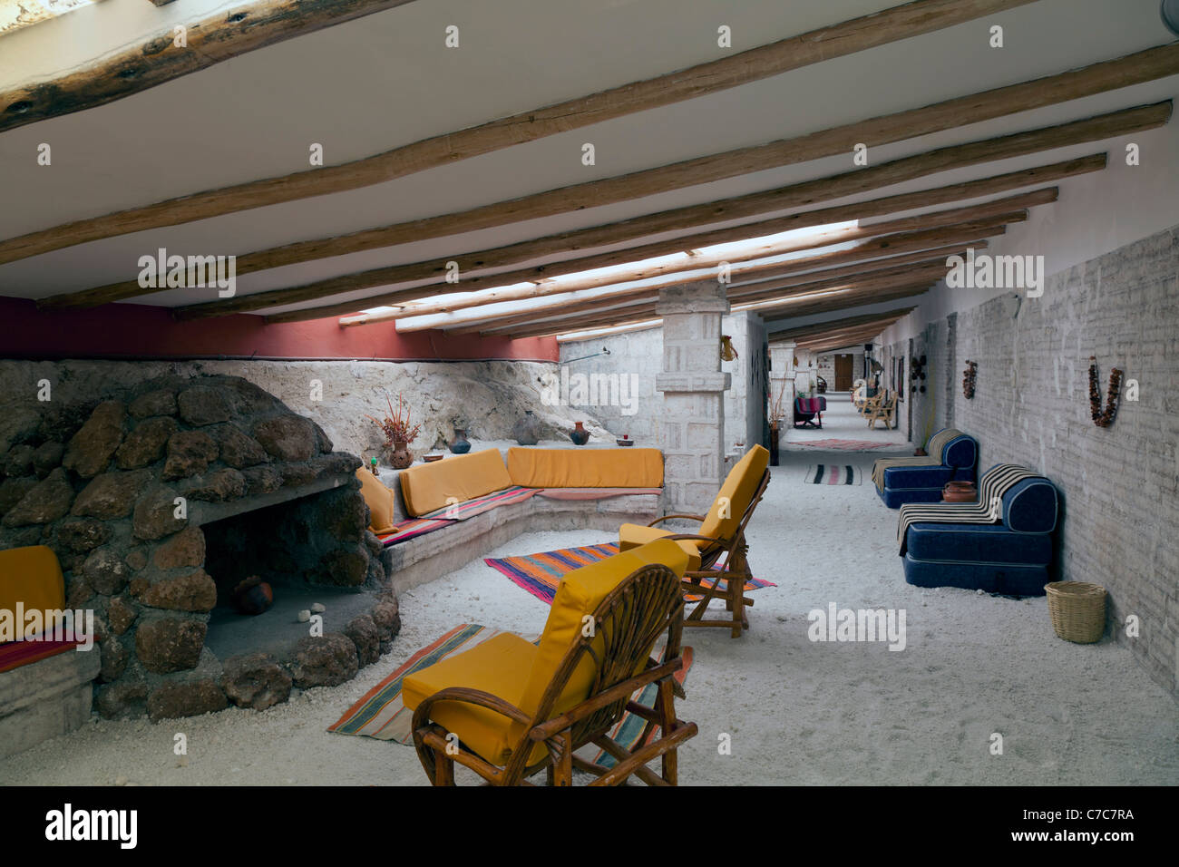 Interior of the Hotel Luna Salada, Salar de Uyuni, Bolivia Stock Photo