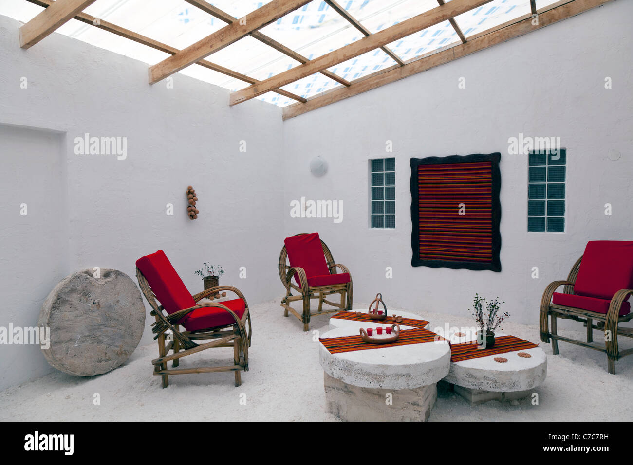 Interior of the Hotel Luna Salada, Salar de Uyuni, Bolivia Stock Photo