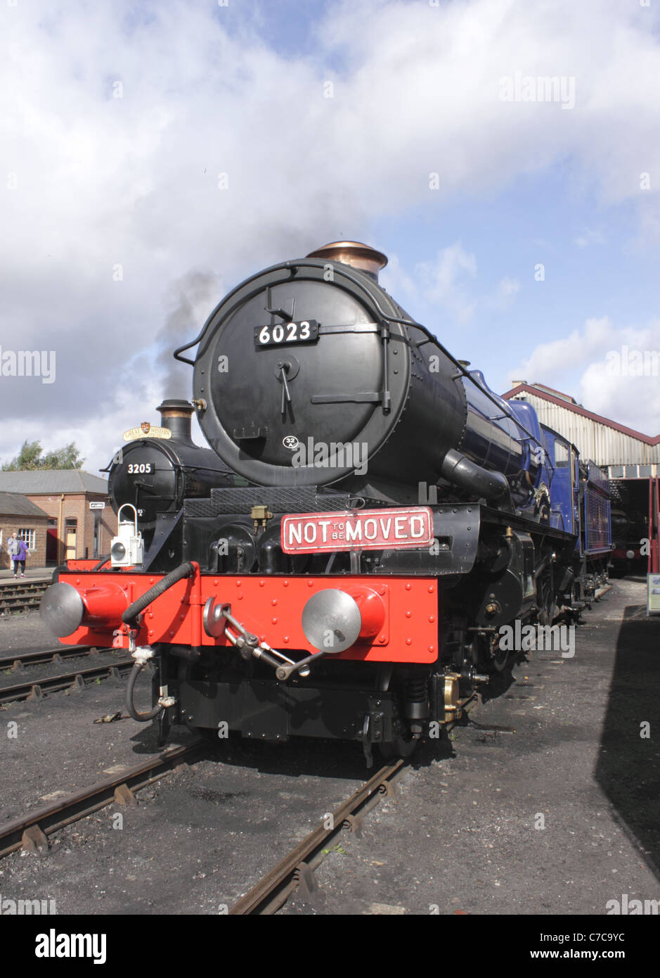 GWR 4-6-0 No 6023 Steam Locomotive King Edward II at Didcot Railway Centre September 2011 Stock Photo