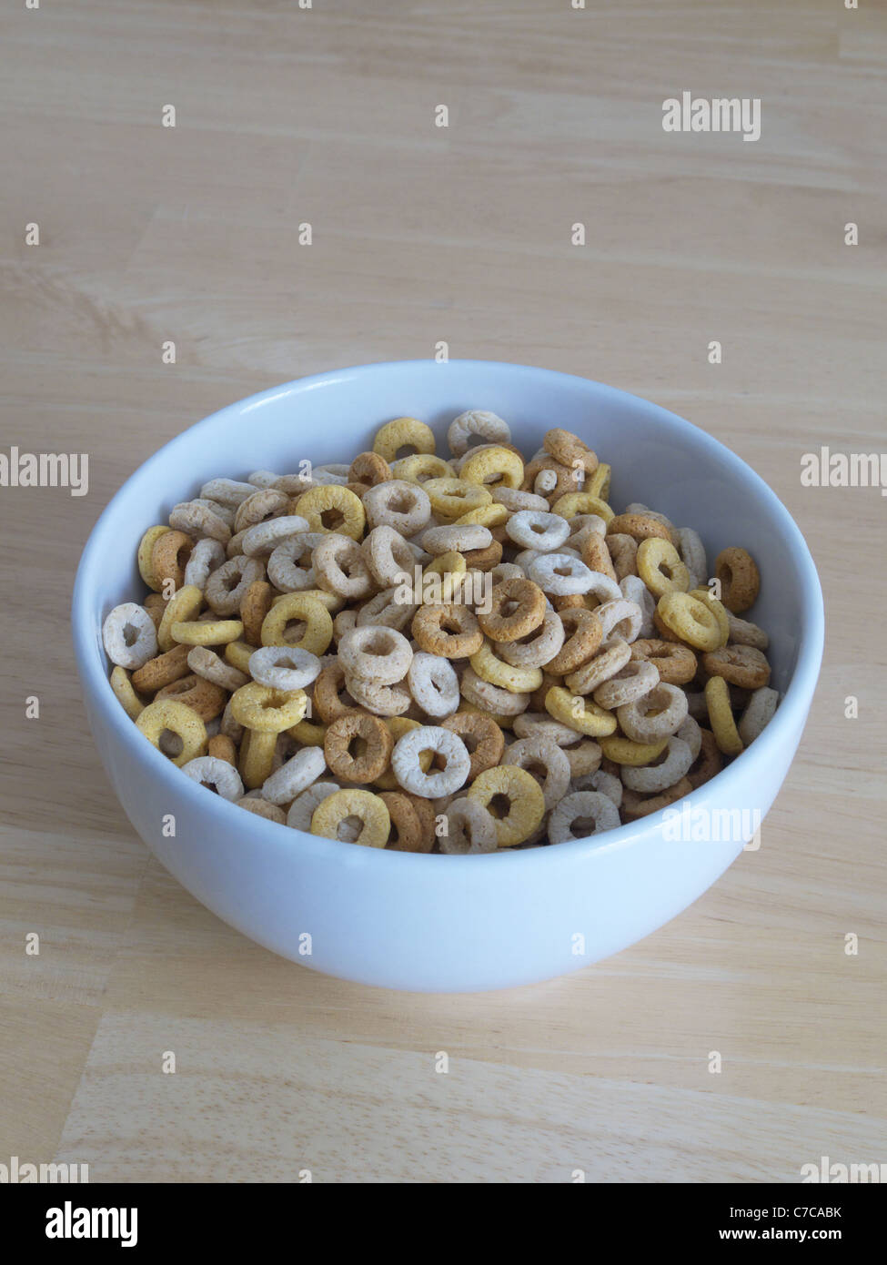 A Bowl or Dish of Cheerios Breakfast Cereals Stock Photo Alamy