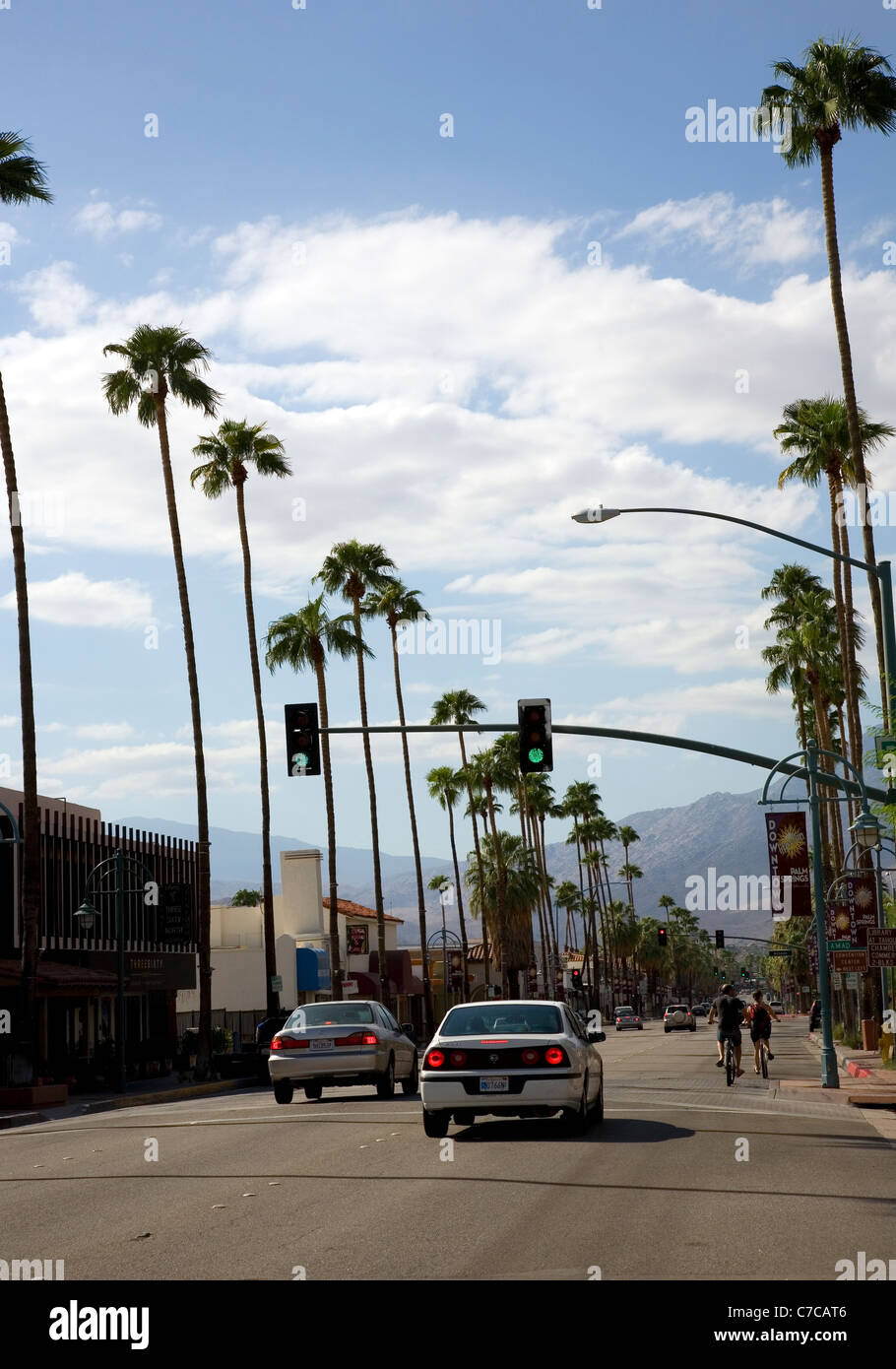 North Palm Canyon Drive in Palm Springs Stock Photo Alamy
