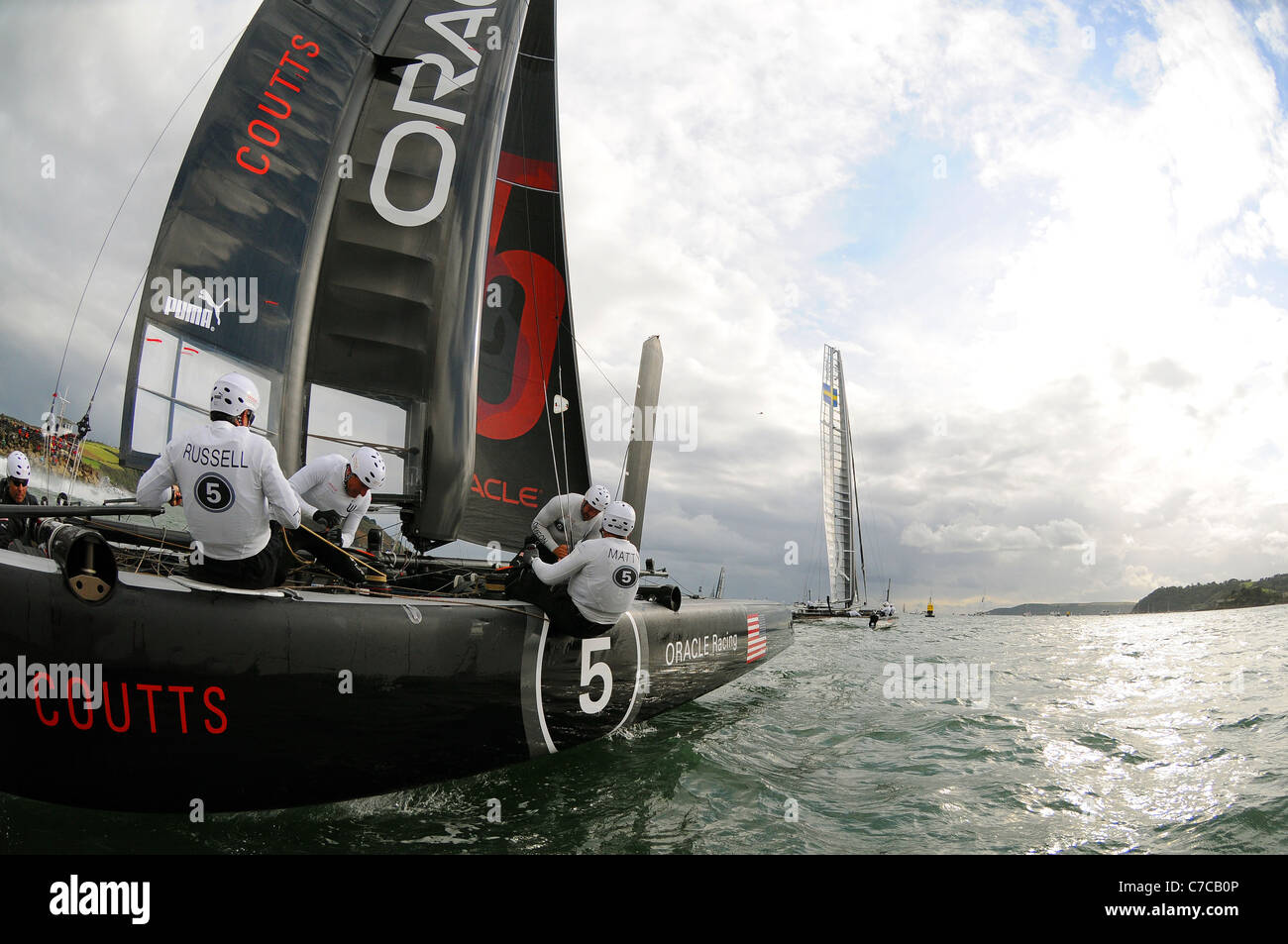 America's Cup World Series sailing event in Plymouth. Stock Photo