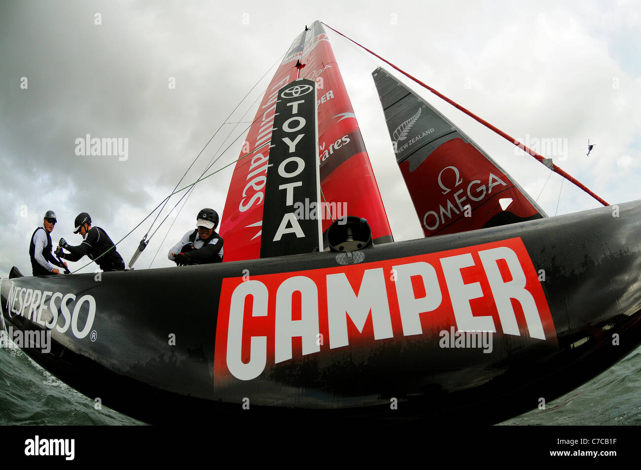 America's Cup World Series sailing event in Plymouth. Stock Photo